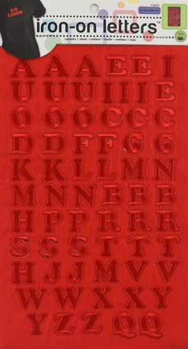Dritz 15521 Buchstaben zum Aufbügeln, bestickt, Kupfer, 3/4 Zoll, rot (1 Blatt) von Dritz