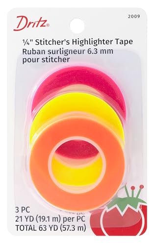 Dritz 2009 Prym Stitcher's Highlighter Tape, 3 pcs Stickband, Mehrfarbig, 3 stück Dritz 2009 Prym Stitcher's Highlighter Tape, 3 pcs Stickband, Mehrfarbig, 3 stück von Dritz