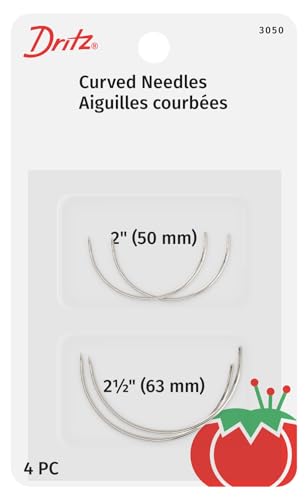 Dritz 3050 Quilter's Gebogene Handnadeln, 5,1 cm & 6,4 cm (4 Stück) von Dritz