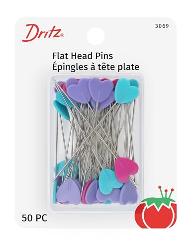 Dritz 3069 Dekorative Flachkopfnadeln, 5 cm, 50 Stück Dritz 3069 Dekorative Flachkopfnadeln, 5 cm, 50 Stück von Dritz