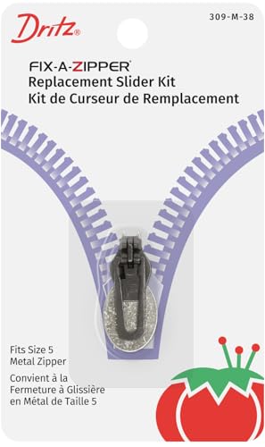 Dritz 309-M-38 Fix-A-Zipper Ersatzschieber-Set für Größe 5, Metall-Reißverschluss, Messing antik-Optik, Replacement Slider Kit for Size 5 Metal Dritz 309-M-38 Fix-A-Zipper Ersatzschieber-Set für Größe 5, Metall-Reißverschluss, Messing antik-Optik, Replacement Slider Kit for Size 5 Metal von Dritz