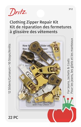 Dritz 312 Reparaturset für Bekleidungsreißverschlüsse, Metall, Sortiert, Clothing Zipper Repair Kit Dritz 312 Reparaturset für Bekleidungsreißverschlüsse, Metall, Sortiert, Clothing Zipper Repair Kit von Dritz