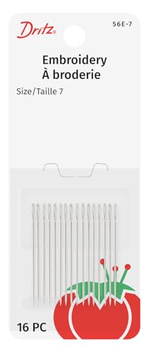 Dritz 56E-7 Sticknadeln, Größe 7, 16 Stück Dritz 56E-7 Sticknadeln, Größe 7, 16 Stück von Dritz