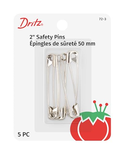 Dritz 81269 Safety Pins Sicherheitsnadeln, nickel, Size 3, 5 stück von Dritz