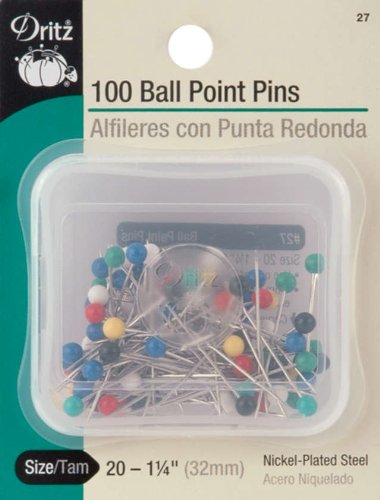Dritz 81304 Ball Point Pins Gerade Stifte, sortiert, 1-1/4-Inch von Dritz