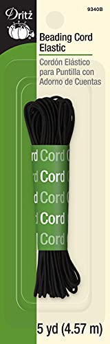 Dritz 9340B Perlenschnur, elastisch, schwarz, 0,64 cm x 4,5 m 1/16-Inch schwarz Dritz 9340B Perlenschnur, elastisch, schwarz, 0,64 cm x 4,5 m 1/16-Inch schwarz von Dritz