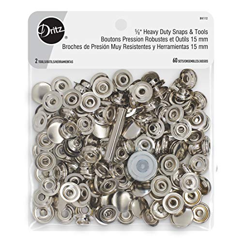 Dritz BLK112 Robuste, 1,6 cm, Nickel, inkl. Druckknöpfen und Werkzeug Verschlüsse, 5/8", 60 Sets Dritz BLK112 Robuste, 1,6 cm, Nickel, inkl. Druckknöpfen und Werkzeug Verschlüsse, 5/8", 60 Sets von Dritz