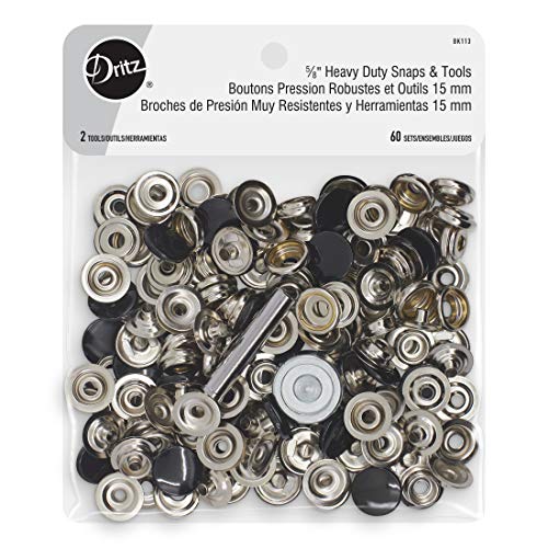 Dritz BLK113 Heavy Duty 5/8in Black Includes Snaps & Tools Verschlüsse, Messing, Schwarz, 5/8", 60 Sets Dritz BLK113 Heavy Duty 5/8in Black Includes Snaps & Tools Verschlüsse, Messing, Schwarz, 5/8", 60 Sets von Dritz