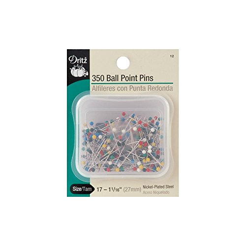 Dritz Ball Point Pins 350/Pkg Stoff, Textil, Mehrfarbig, Each von Dritz