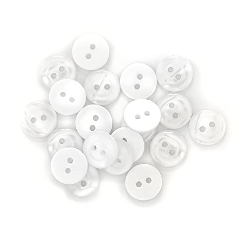 Dritz Bluse, weiße Perle, 11 mm, 20 Stück Hemdknöpfe, Anzahl von Dritz