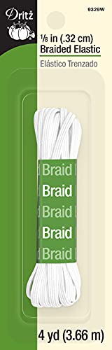 Dritz Braided Elastic, 1/8-Inch x 4-Yards, White Geflochtenes Gummiband, Baumwolle, Weiss/opulenter Garten, Each Dritz Braided Elastic, 1/8-Inch x 4-Yards, White Geflochtenes Gummiband, Baumwolle, Weiss/opulenter Garten, Each von Dritz