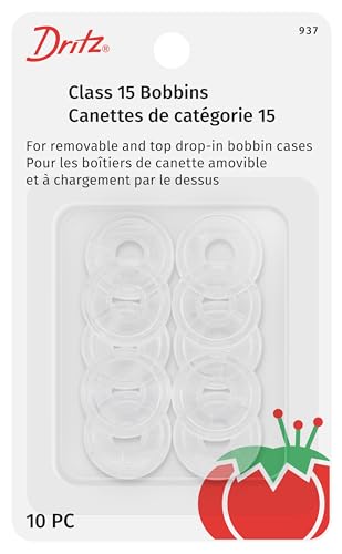 Dritz Class 15 Bobbins, Plastic Spulen, farblos, 10 Count Dritz Class 15 Bobbins, Plastic Spulen, farblos, 10 Count von Dritz