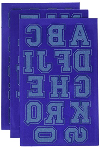 Dritz Collegiate Buchstaben zum Aufbügeln, 3,5 cm, Blau von Dritz