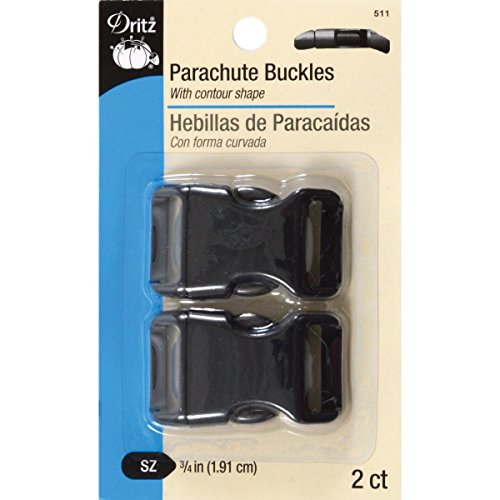 Dritz Contoured Parachute Buckle for 3/4-inch Strap, 2 Sets, Black Fallschirmschnalle, Kunststoff, schwarz Dritz Contoured Parachute Buckle for 3/4-inch Strap, 2 Sets, Black Fallschirmschnalle, Kunststoff, schwarz von Dritz