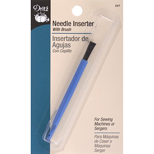 Dritz Fusselbürste für Nähmaschinen und Overlocken, 1 Nadeleinsatz, Blau von Dritz