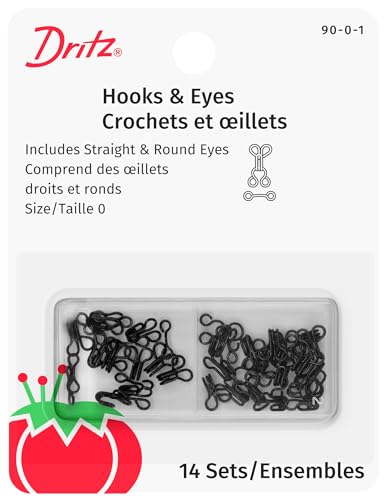 Dritz Haken & Ösen, Größe 0, Schwarz von Dritz
