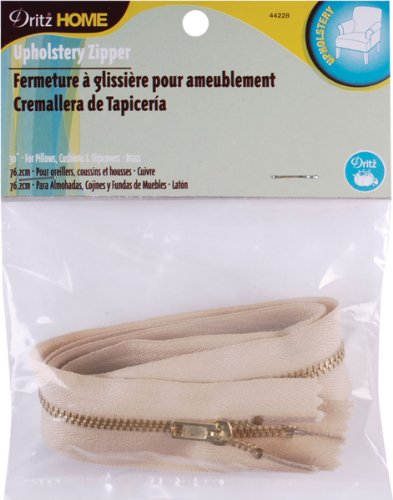 Dritz Home 44228 Messing-Polsterreißverschluss, 76,2 cm, beige von Dritz