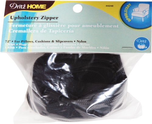 Dritz Home 44248 Nylon Polsterreißverschluss, 183 cm, schwarz von Dritz