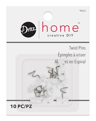 Dritz Home 9023 Drehstifte mit transparenten Köpfen (10 Stück) von Dritz