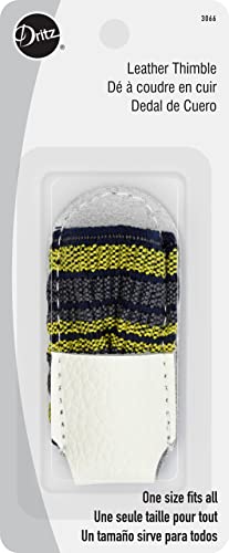 Dritz Leather Thimble Fingerhut, Leder, Weiss/opulenter Garten, One Size Dritz Leather Thimble Fingerhut, Leder, Weiss/opulenter Garten, One Size von Dritz