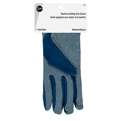Dritz Machine Grip, Blau, Medium, 1 Paar Quilt-Handschuhe, 2 Stück Dritz Machine Grip, Blau, Medium, 1 Paar Quilt-Handschuhe, 2 Stück von Dritz