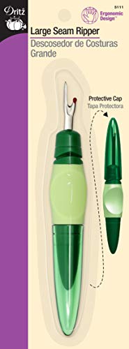 Dritz Nahtaufreißer mit gekrümmter Klinge Groß mit ergonomischem Design und Sicherheitsverschluss 1-Pack grün von Dritz