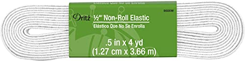 Dritz Notions 9505W Elastisches Band nicht Rolle 1,27 cm x 1,37 m, Weiß von Dritz