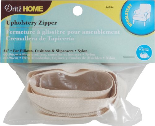 Dritz Nylon Upholstery Zipper 24'' Stoff, Polyester, cremefarben, Each von Dritz