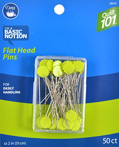 Dritz Quilt 101 flach Head Pins, Mehrfarbig, 12.06 X 9,65 x 1.77 cm von Dritz