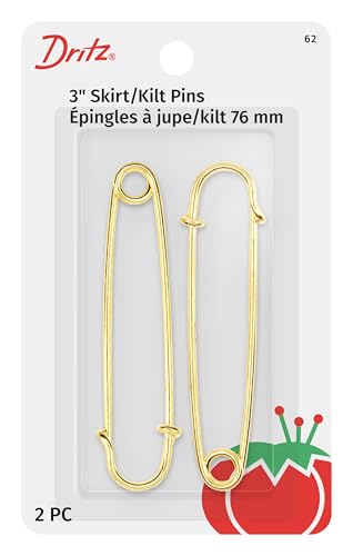 Dritz Rock-/Kiltnadeln, Messing-Finish, 7,6 cm, 2 Stück von Dritz