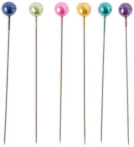 Dritz Sew 101 27512 Long Pearlized Pins, 1-1/2-Inch, Assorted Colors (75-Count) von Dritz