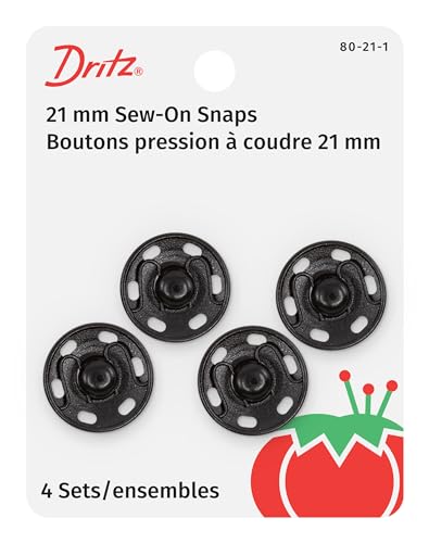 Dritz Sew-On Snaps Druckknöpfe zum Aufnähen, Messing, Schwarz, 1 Packung Dritz Sew-On Snaps Druckknöpfe zum Aufnähen, Messing, Schwarz, 1 Packung von Dritz