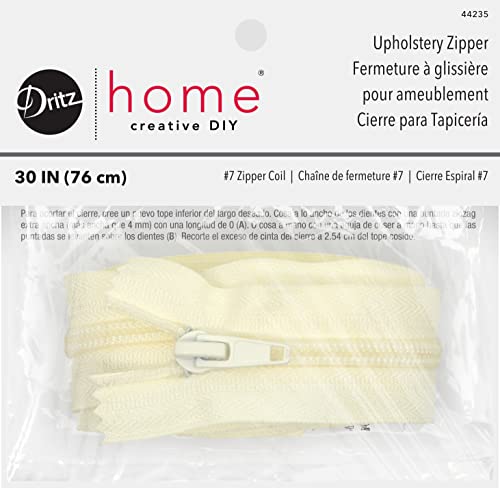 Dritz Upholstery Zipper, 30" Polsterreißverschluss, cremefarben, Inch von Dritz