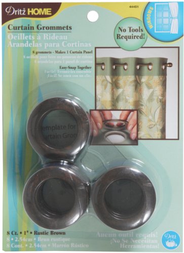 Dritz Vorhangösen, 2,5 cm, Braun, 8 Stück von Dritz