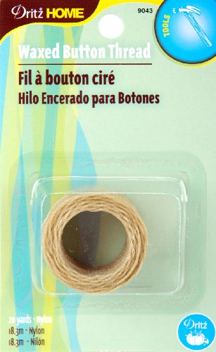Dritz Waxed Button Thread Knopfgewinde, Natur, 1 Pack, 18 Dritz Waxed Button Thread Knopfgewinde, Natur, 1 Pack, 18 von Dritz