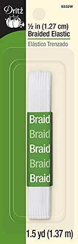 Dritz geflochtenes Elastikband 1/2-Inch by 1-1/2-Yard weiß von Dritz