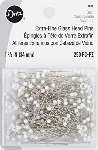 Dritz verschiedenen Quilting Extra Fein Glas Kopf pins-size 22 250/Pkg, 1-3/8-inch von Dritz