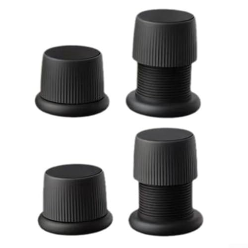 Drivstraw 4 x Anti-Vibration-Möbelpolster, selbsterhöhende Fußmatten für Geräuschreduzierung und Stabilität, robuste ABS-Erhöhungen, passend für verschiedene Möbelbeine, (schwarz) von Drivstraw