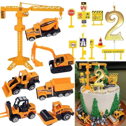 Drookaen Baustellen Deko Kuchen, Bagger Tortendeko 2 Jahre, Gold Glitter 2 Geburtstagskerze, Metall Kunststoff Baustellenfahrzeuge Verkehrsschilder Kinder, Bagger Klein, Tortendeko Baustelle 2 Jahre Drookaen Baustellen Deko Kuchen, Bagger Tortendeko 2 Jahre, Gold Glitter 2 Geburtstagskerze, Metall Kunststoff Baustellenfahrzeuge Verkehrsschilder Kinder, Bagger Klein, Tortendeko Baustelle 2 Jahre von Drookaen