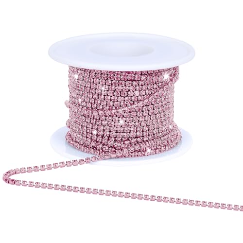 Dropower Kristallstrass-Kettenbesatz, 9,1 m/Rolle mit 2 mm Strass-Band, Krallen-Kette zum Nähen, Basteln, Dekoration, Schmuck, Kleidung, Schuhe, Rosa Dropower Kristallstrass-Kettenbesatz, 9,1 m/Rolle mit 2 mm Strass-Band, Krallen-Kette zum Nähen, Basteln, Dekoration, Schmuck, Kleidung, Schuhe, Rosa von Dropower