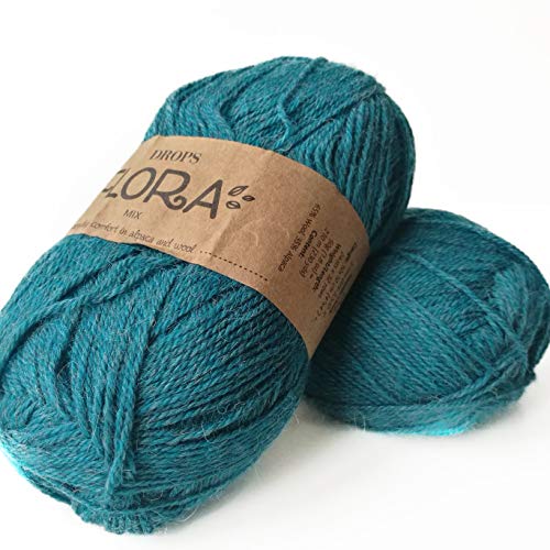 65 % Wolle 35 % Alpaka Garn, Tropfen Flora, 1 oder Superfine, Griffgewicht, 4-lagig, 230 Yards pro Knäuel 11 Benzin von Drops