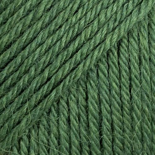 65 % Wolle und 35 % Alpaka-Garn zum Stricken und Häkeln, 3 oder leicht, Kammgarn, DK-Gewicht, Drops Lima, 50 g, 9030 m pro Knäuel (9030 Dark Ivy) von Drops