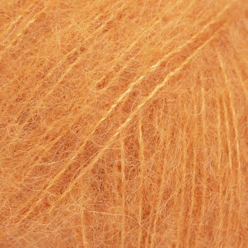 Alpaka-Garn DROPS gebürstetes Alpaka-Seidengarn, Strickgarn, Naturfasergarn, 29 Farben/Knäuel, 25 g (25,5 g) 153 Yds pro Knäuel (29 – Mandarine) von Drops
