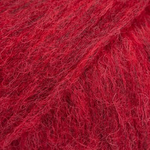 Baby Alpaka und Merinowolle, 4 Medium, Kammgarn, Aran, Drops Air, 50 g, 160 Yards (44 Crimson Red) von Drops