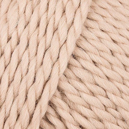 Bulky Yarn of Alpaka and Wool Mix Drops Andes, 65% Wolle und 35% Alpaka, 9,7 m 0206 Light Beige (Mix) von Drops