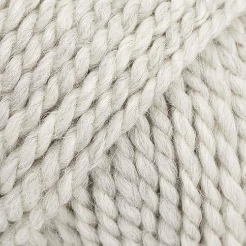 Bulky Yarn of Alpaka and Wool Mix Drops Andes, 65% Wolle und 35% Alpaka, 9,7 m 9020 Light Grey (Mix) von Drops