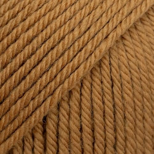 Drops Daisy 100 % Merinowolle, Garn zum Stricken und Häkeln, 3 oder leicht, DK, leichtes Kammgarn, 51 g, 120 Meter pro Knäuel, 1 x 50 g (12 Karamell) von Drops