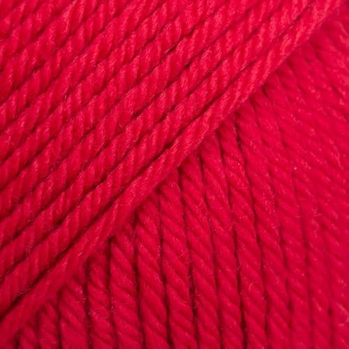 Drops Daisy 100 % Merinowolle, Garn zum Stricken und Häkeln, 3 oder leicht, DK, leichtes Kammgarn, 51 g, 120 Meter pro Knäuel, 1 x 50 g (21 Purpurrot) von Drops