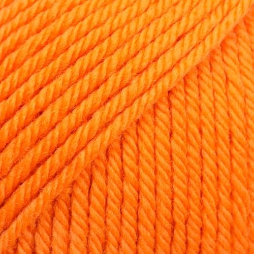 Drops Daisy 100 % Merinowolle, Garn zum Stricken und Häkeln, 3 oder leicht, DK, leichtes Kammgarn, 51 g, 120 Meter pro Knäuel, 1 x 50 g (23 Orange) von Drops