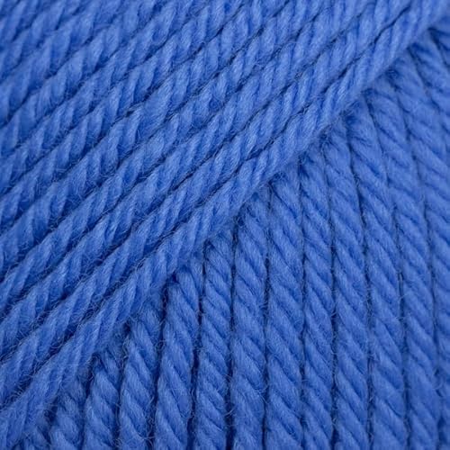 Drops Daisy 100 % Merinowolle, Garn zum Stricken und Häkeln, 3 oder leicht, DK, leichtes Kammgarn, 51 g, 120 Meter pro Knäuel, 1 x 50 g (24 Kobaltblau) von Drops